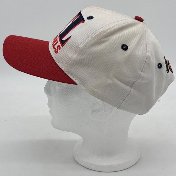 Vintage 90s St Louis Cardinals Snapback MLB Logo 7 White Hat Cap Spell Out - Picture 6 of 11